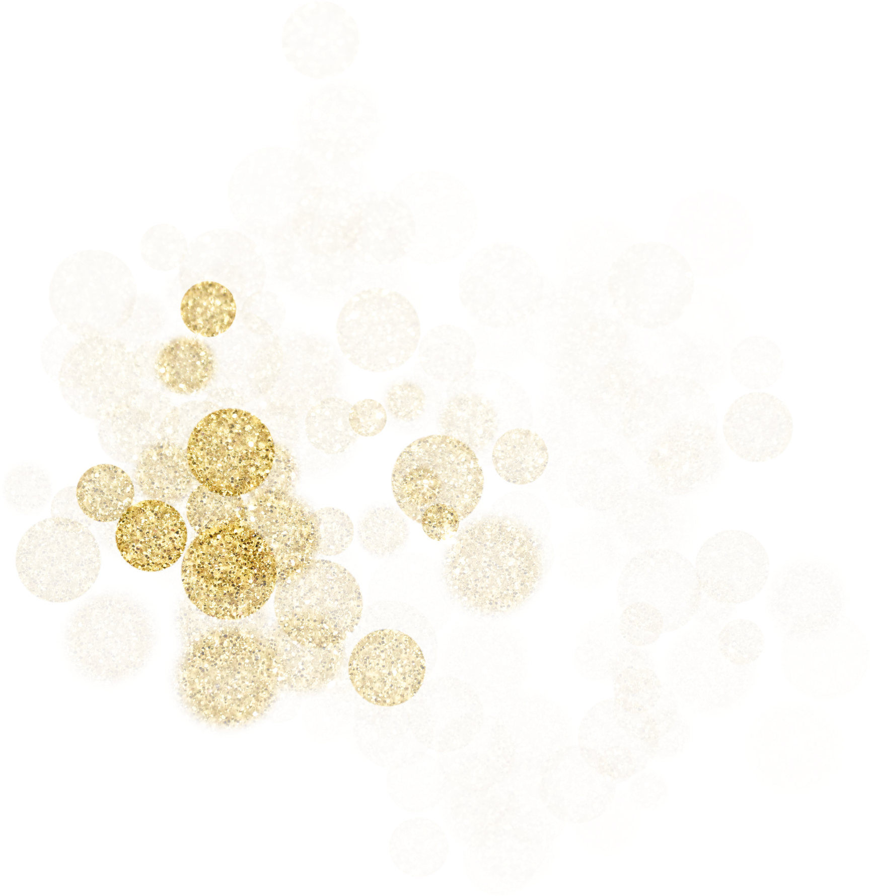 Gold glitter splatter
